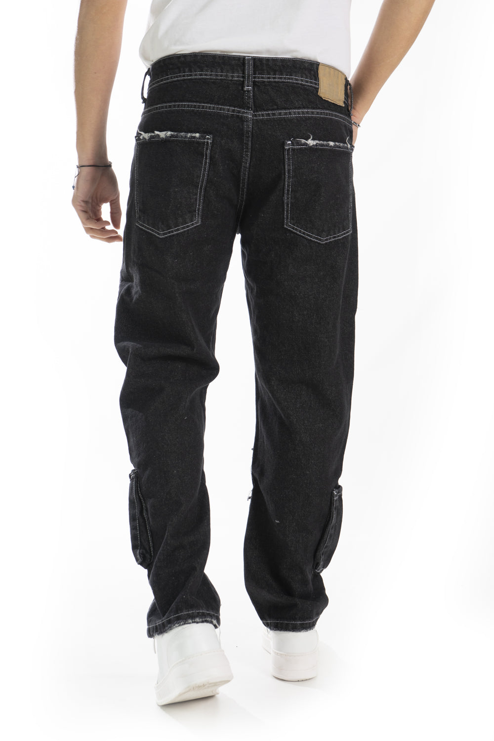 Jeans Uomo Baggy Con toppe strappi Art. JS440