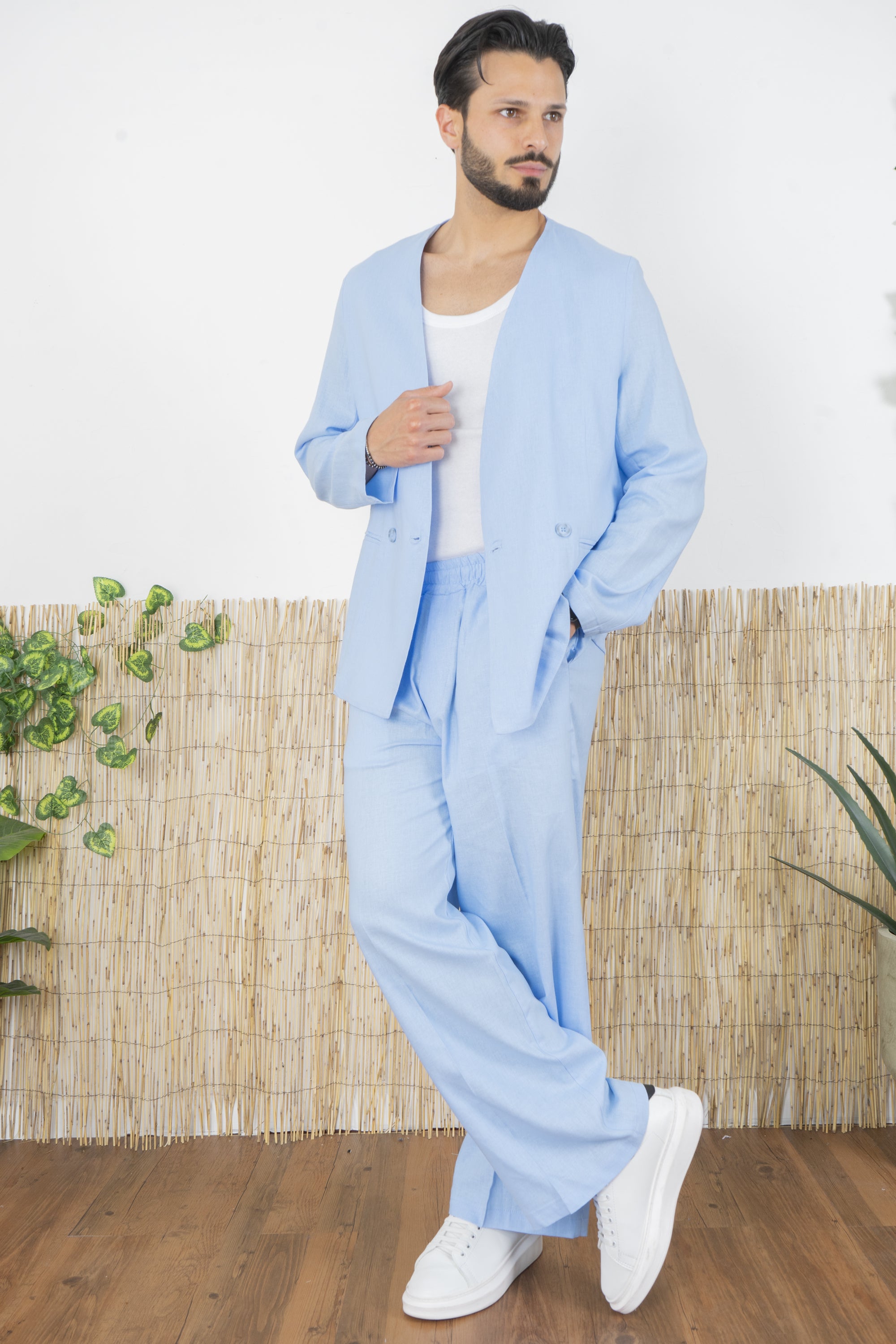 Abito in Lino Relaxed Doppio bottone Art. AB21
