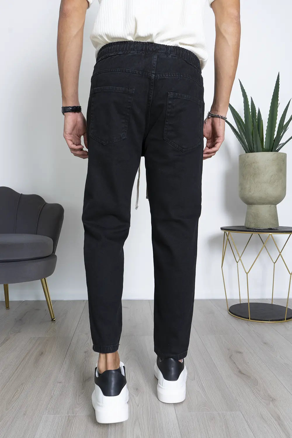 Jeans Uomo con Abrasioni ed Elastico in Vita Art. Js211