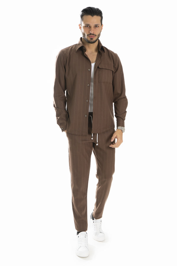 Ensemble homme chemise et pantalon à fines rayures Art. CD40