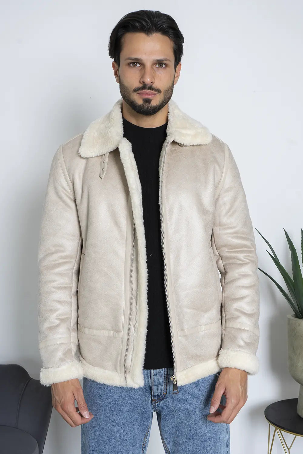 Giubbotto Shearling Pelliccia Sintetica Art. Gb179