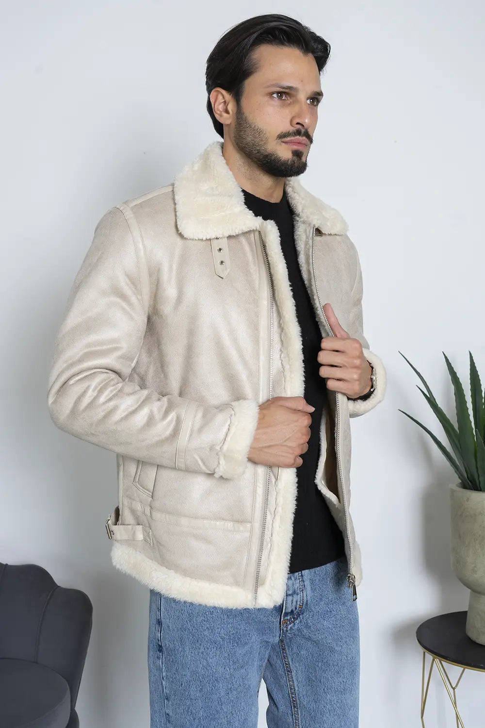 Giubbotto Shearling Pelliccia Sintetica Art. Gb179