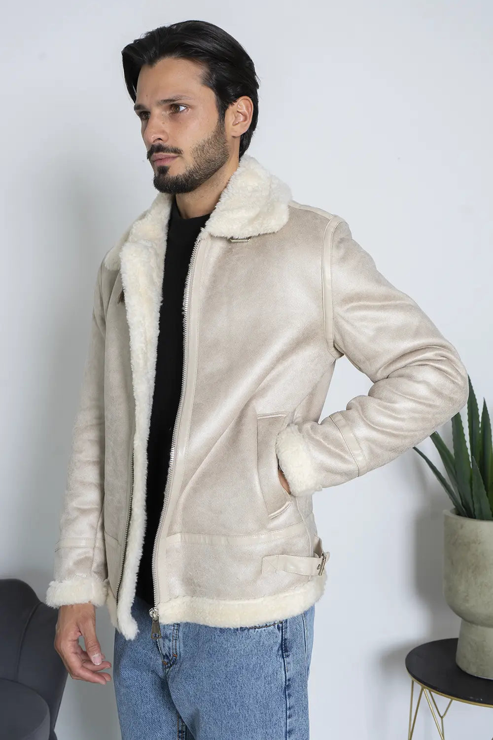 Giubbotto Shearling Pelliccia Sintetica Art. Gb179