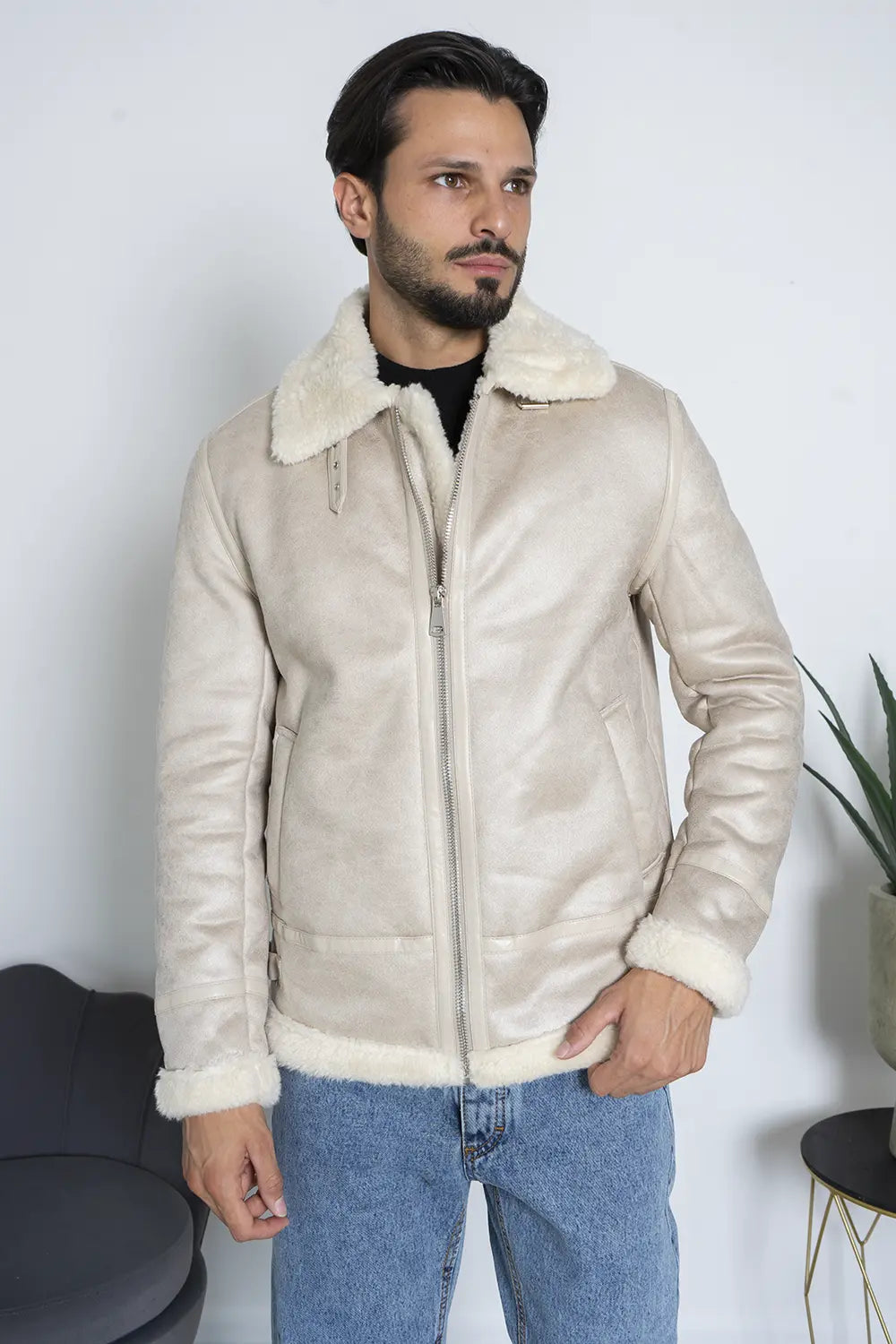 Giubbotto Shearling Pelliccia Sintetica Art. Gb179