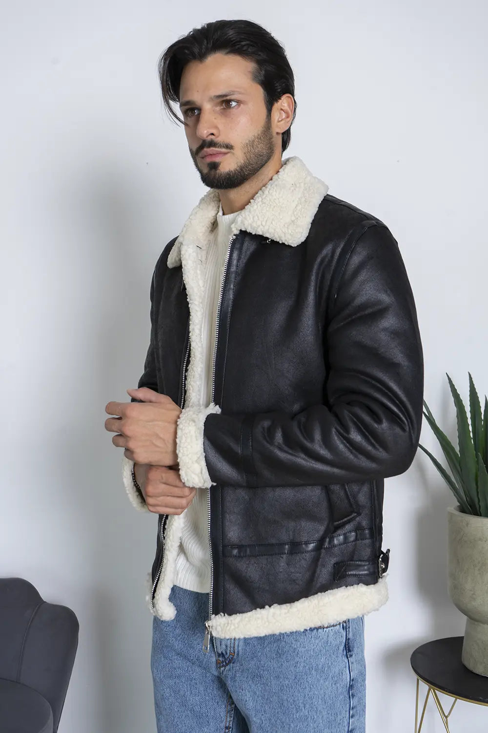 Giubbotto Shearling Pelliccia Sintetica Art. Gb179