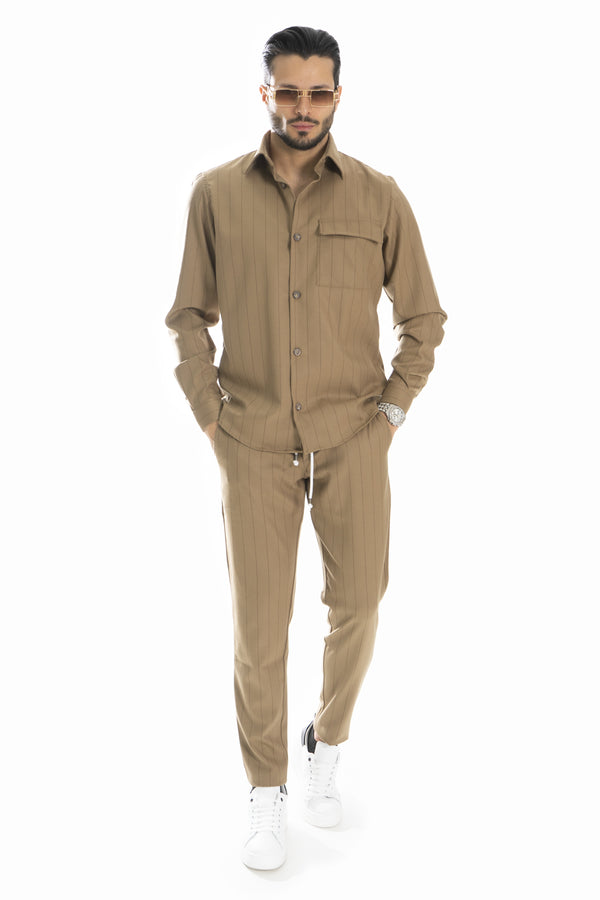 Ensemble homme chemise et pantalon à fines rayures Art. CD40