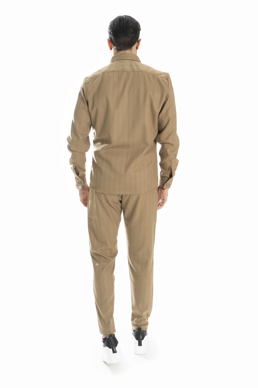 Coordinato Uomo Camicia e Pantalone Gessato Art. CD40