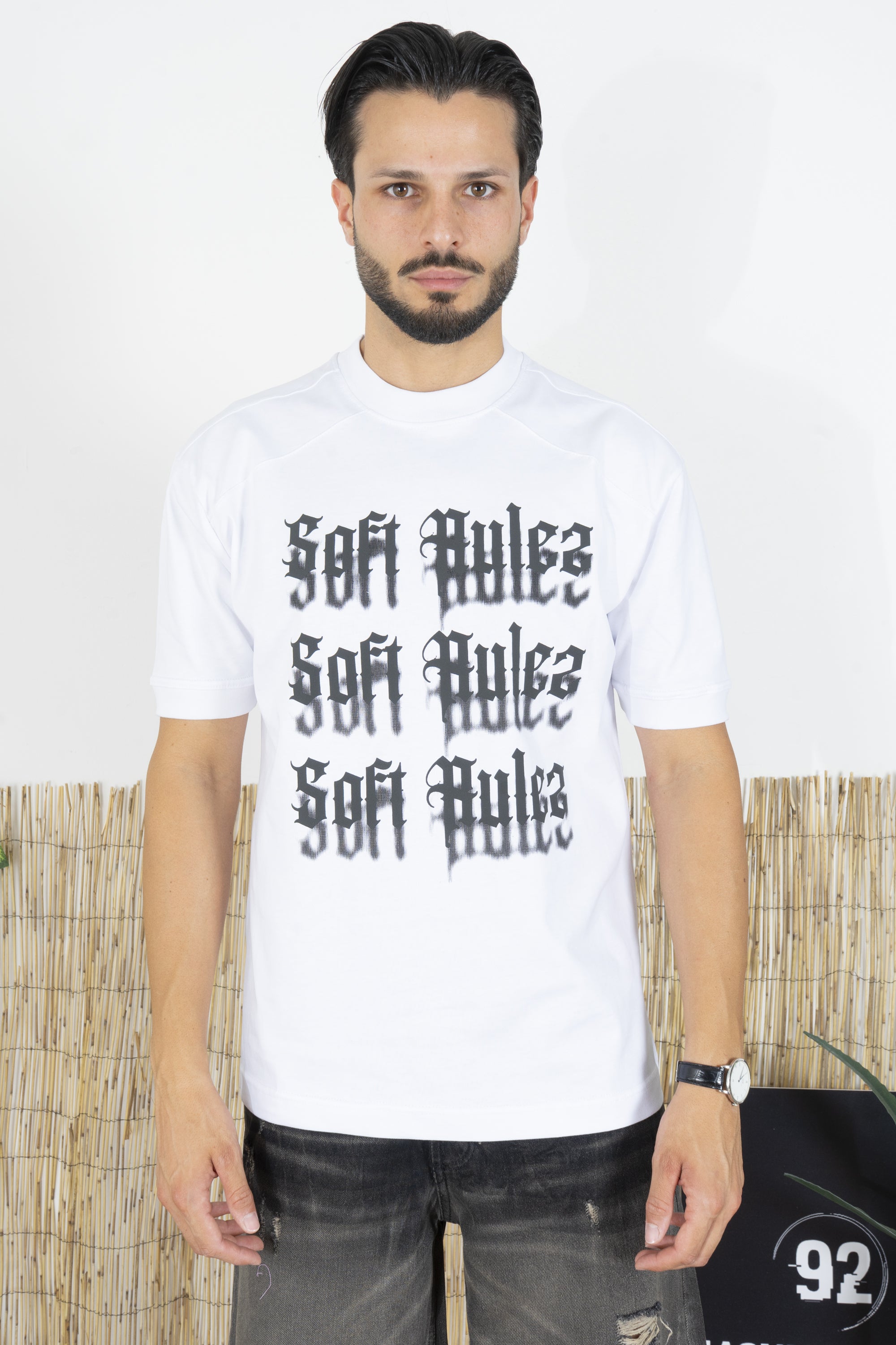 T-Shirt Uomo Rulez Con Stampa Gommata Art. Ts272