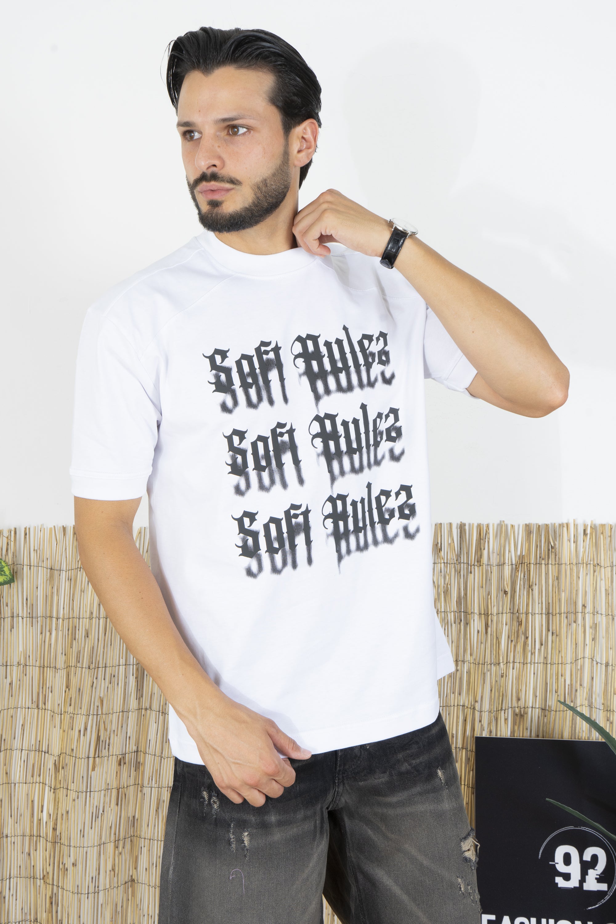 T-Shirt Uomo Rulez Con Stampa Gommata Art. Ts272