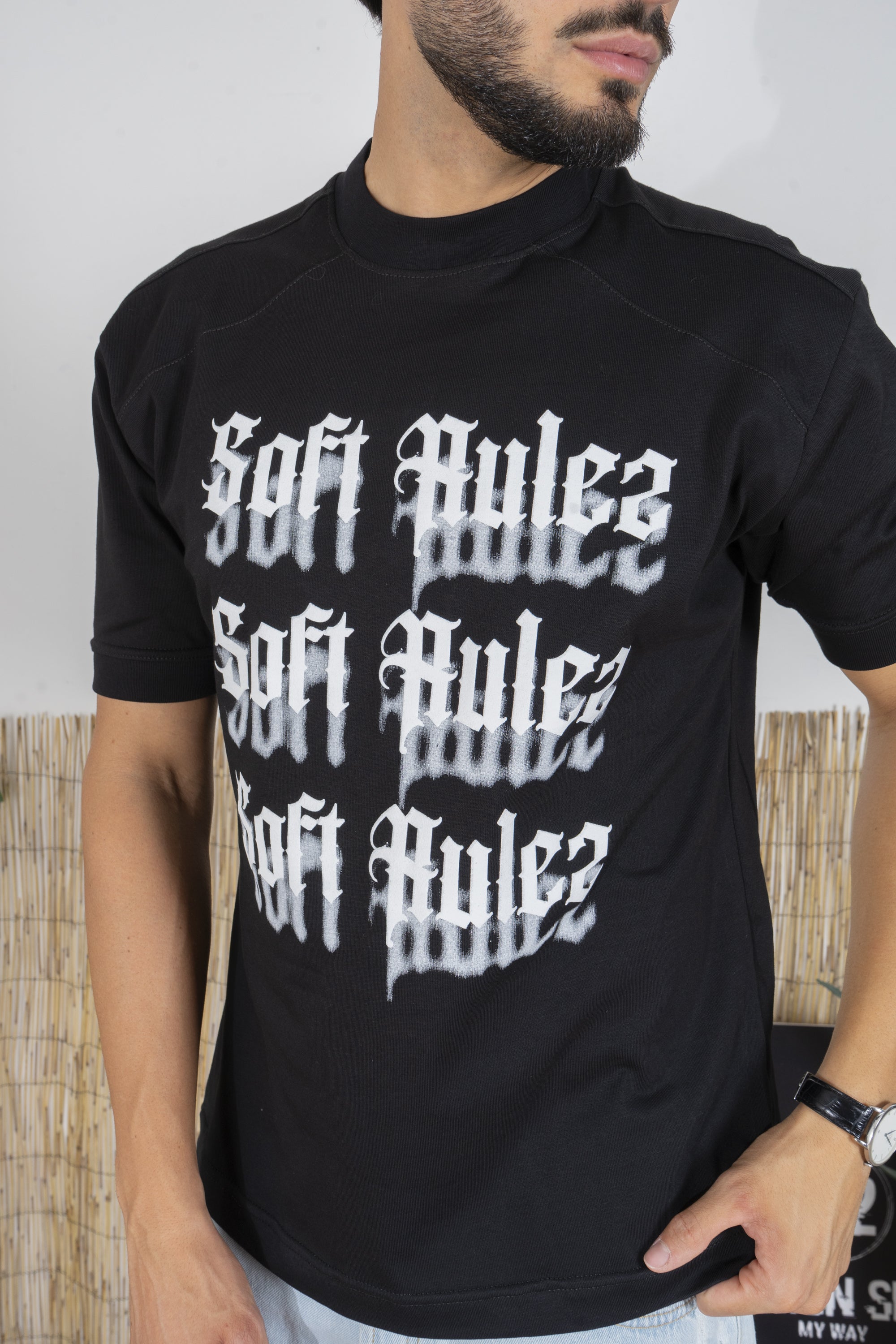 T-Shirt Uomo Rulez Con Stampa Gommata Art. Ts272