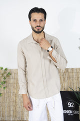 Camicia In Lino Con Colletto Tinta Unita Art. Cm198