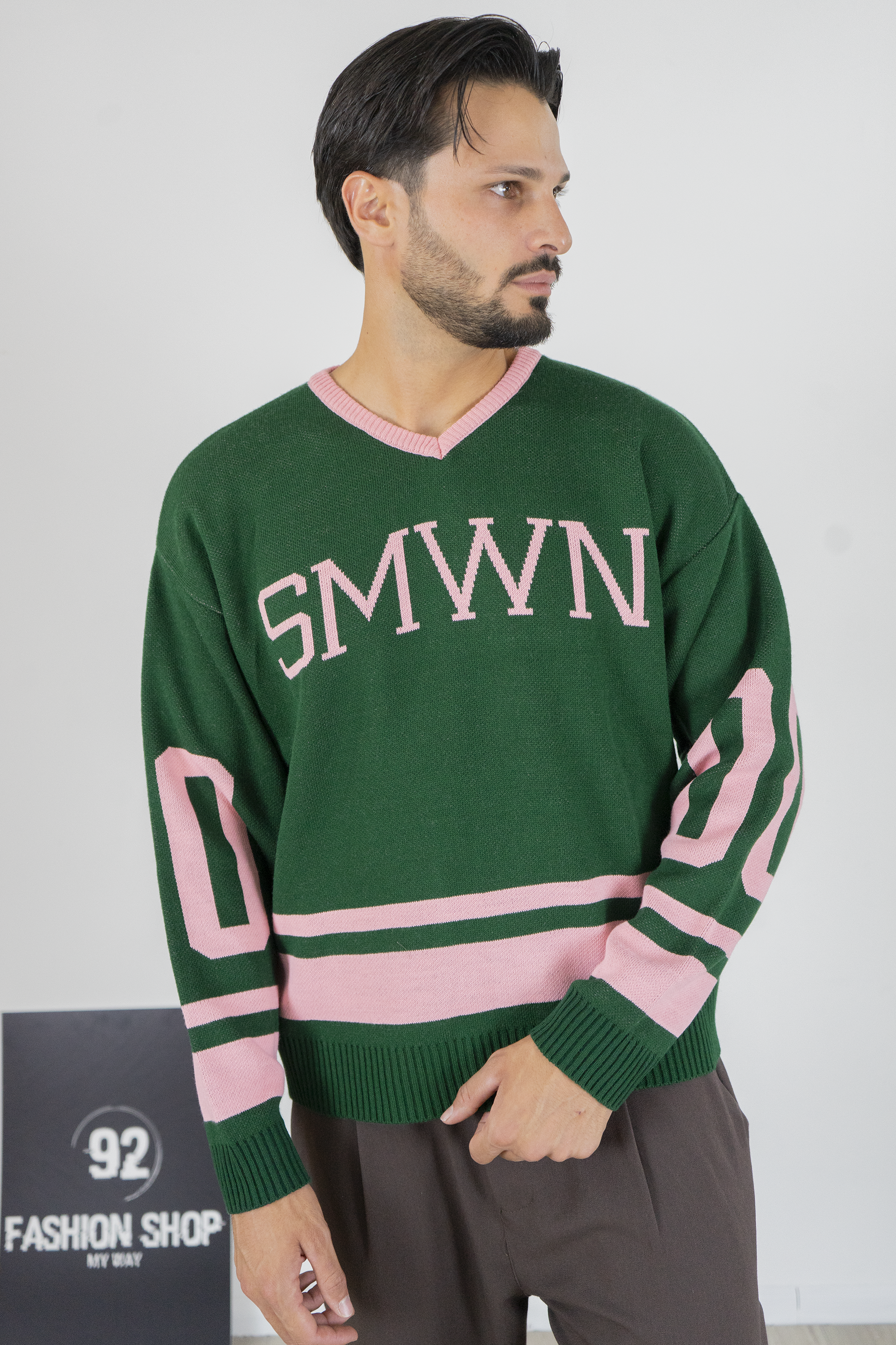 Maglione Uomo Crop Con Logo SMWN Art. Mg173