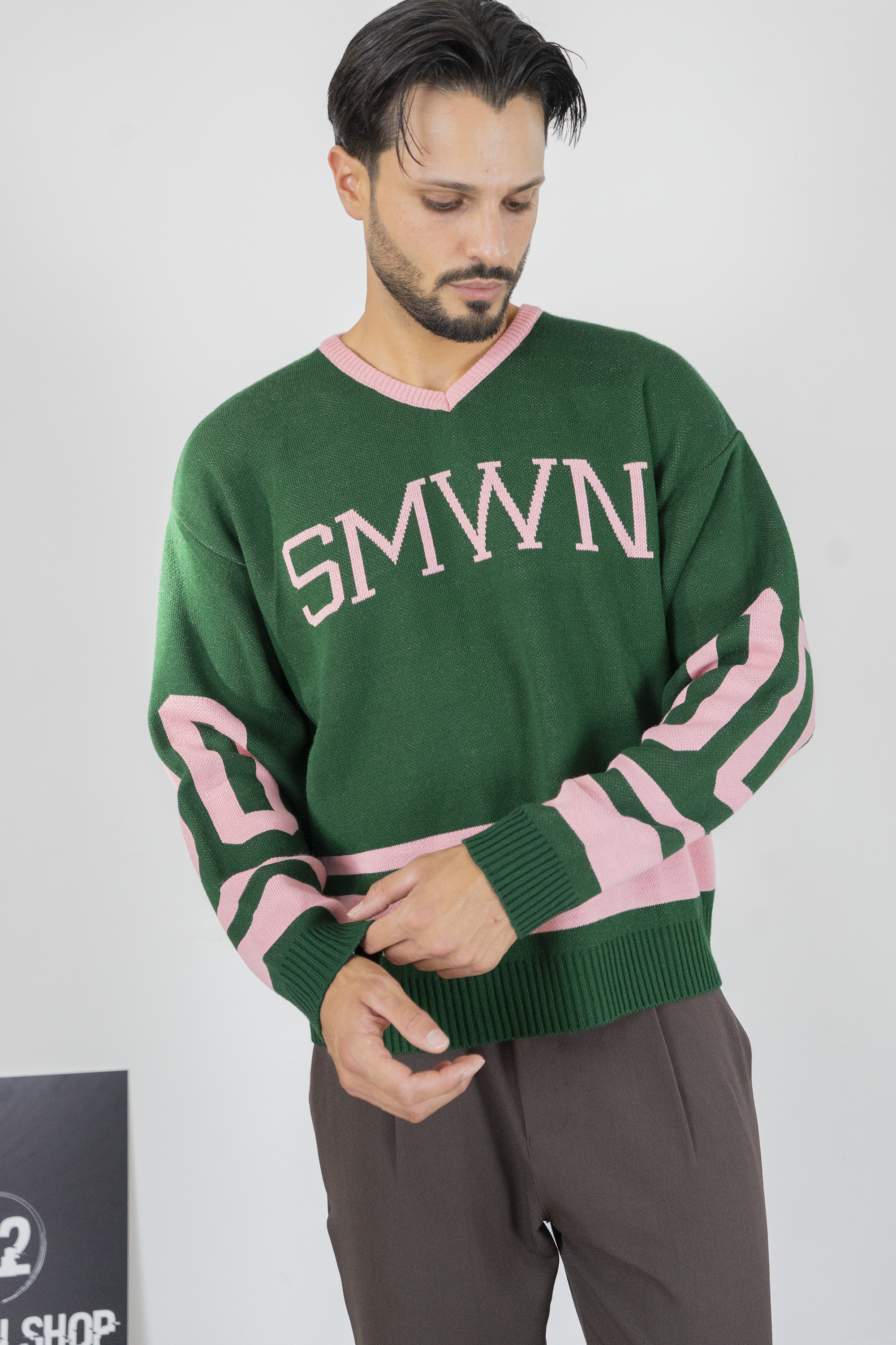 Maglione Uomo Crop Con Logo SMWN Art. Mg173