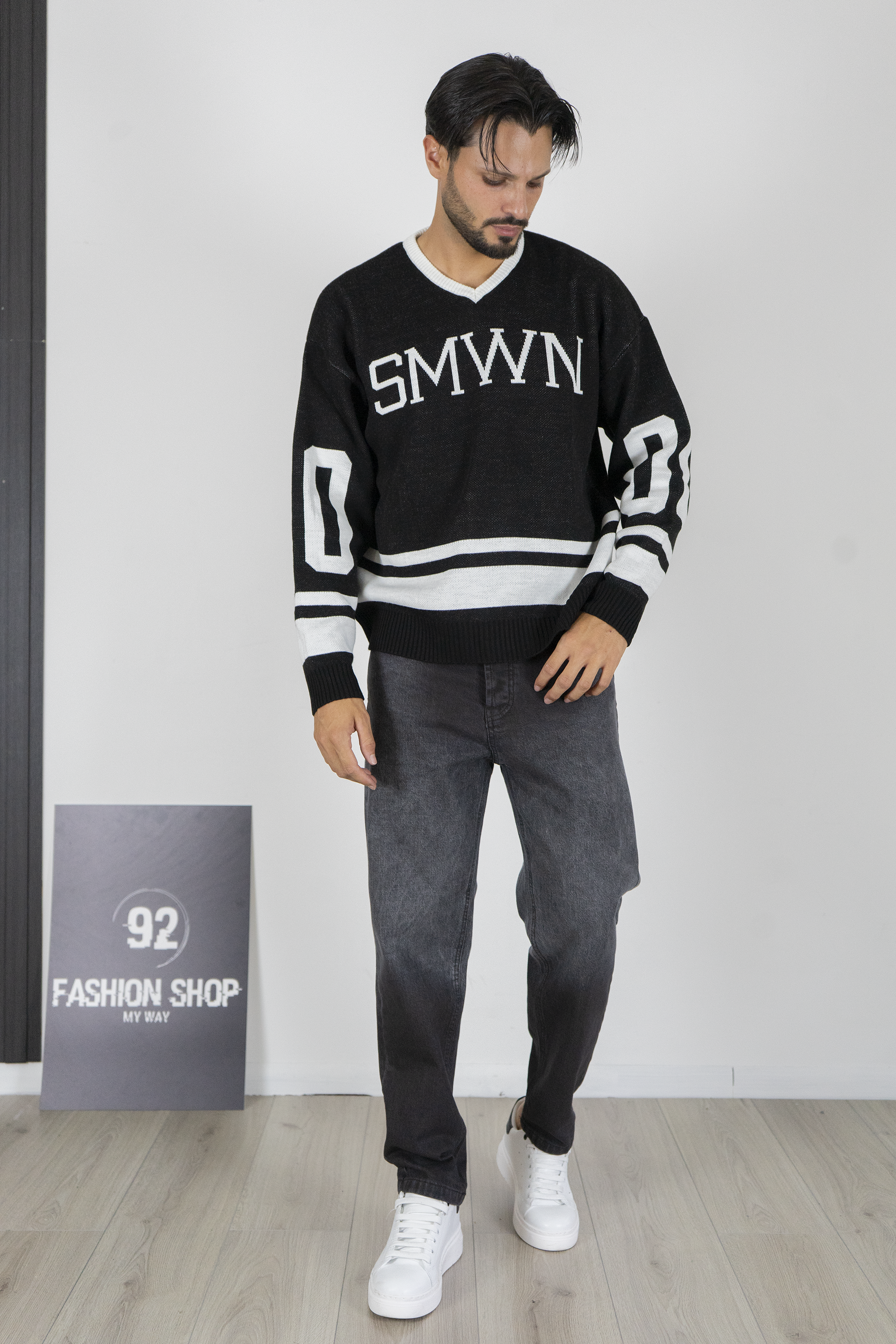 Maglione Uomo Crop Con Logo SMWN Art. Mg173