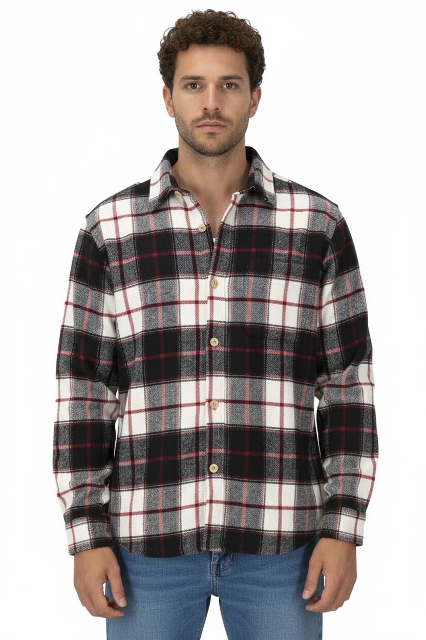 Camicione Uomo Giacca Flanella Fantasia Scozzese Art. Cm146