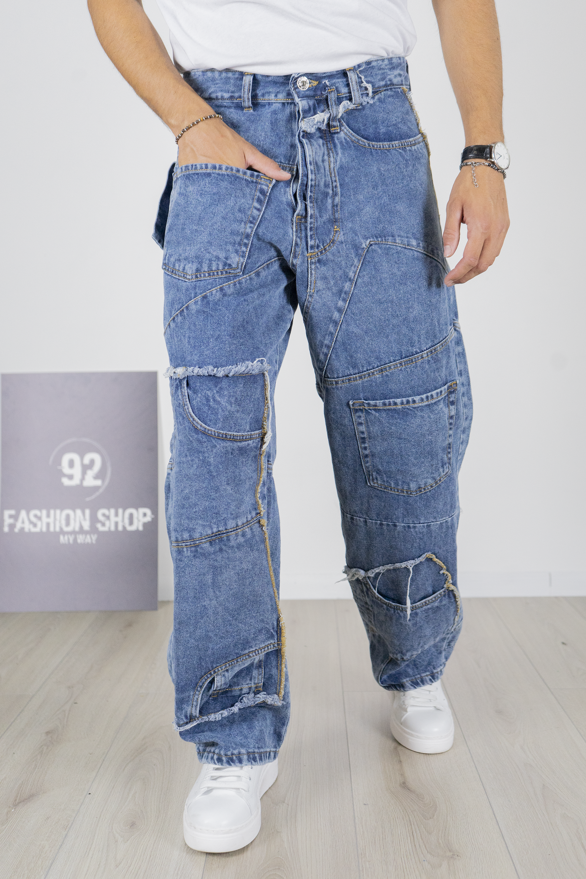 Jeans Cargo Super Baggy Art. Js544