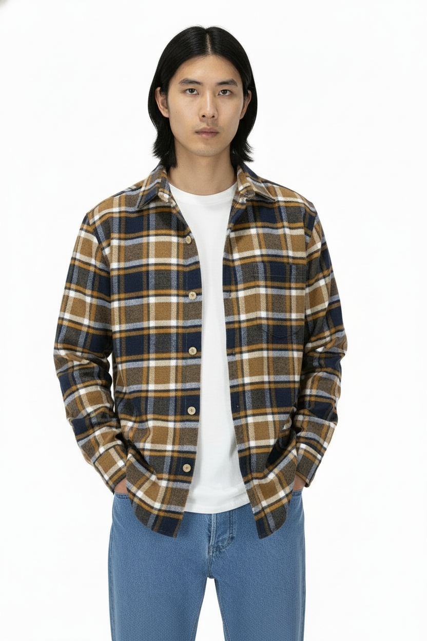 Camicione Uomo Giacca Flanella Fantasia Scozzese Art. Cm146