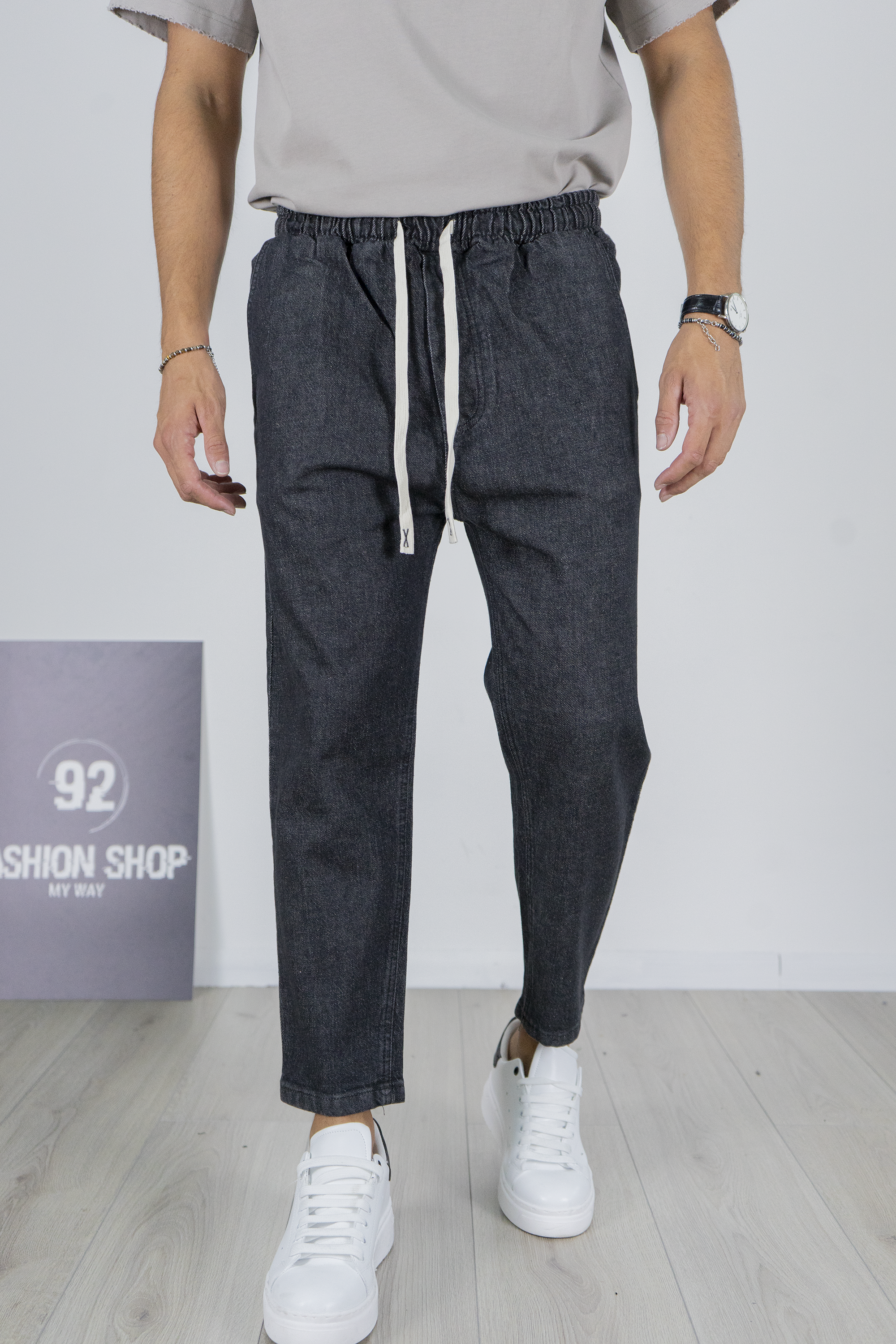 Jeans Carrot Fit Vita Jogger e Coulisse Art. JS535