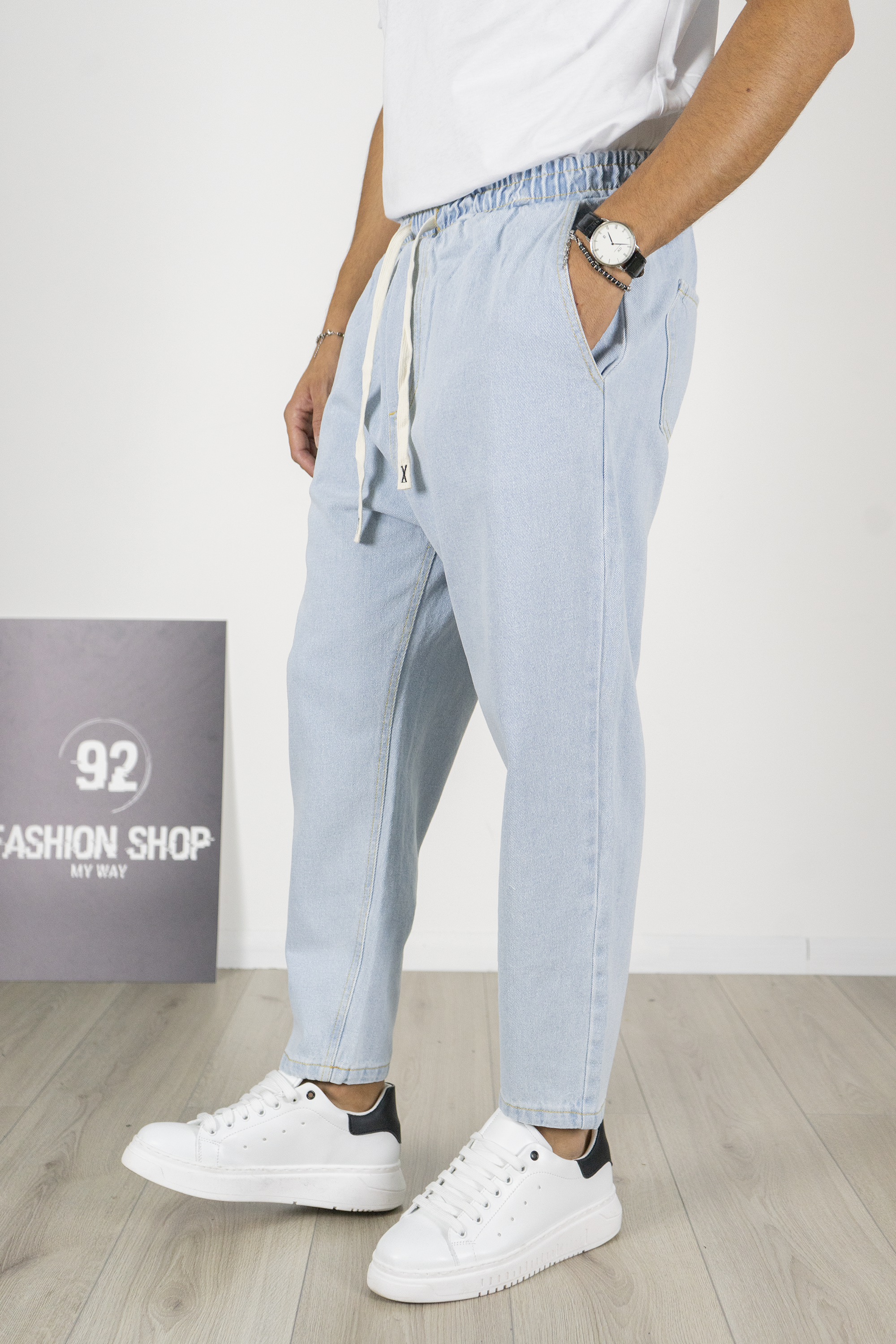 Jeans Carrot Fit Vita Jogger e Coulisse Art. JS535