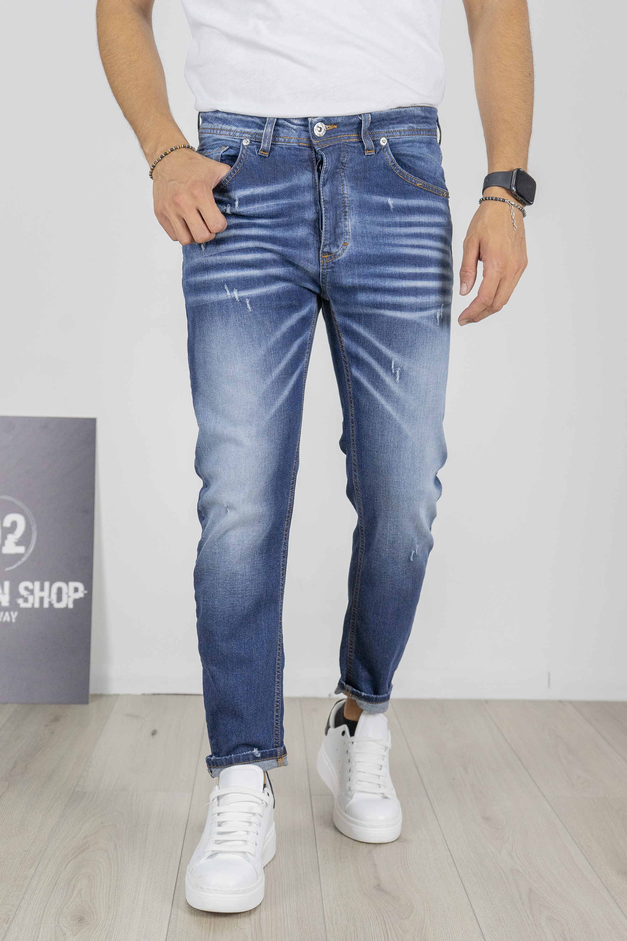 Jeans Uomo Slim Fit Sfumature 5 Tasche Art. Js416