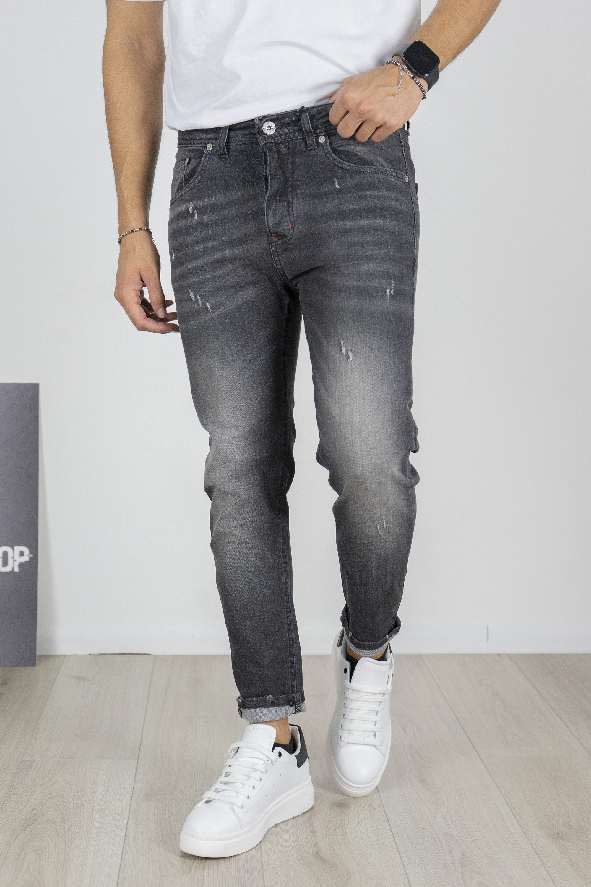 Jeans Uomo Slim Fit Sfumature 5 Tasche Art. Js416