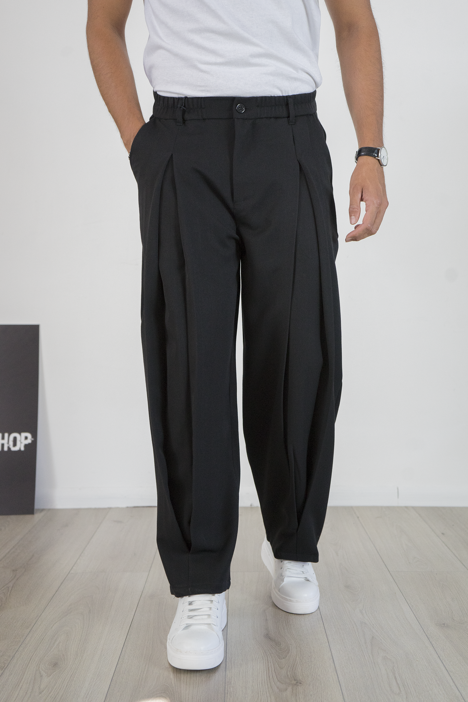 Pantalone Fondo Ampio Doppia Pinces Art. Pt211