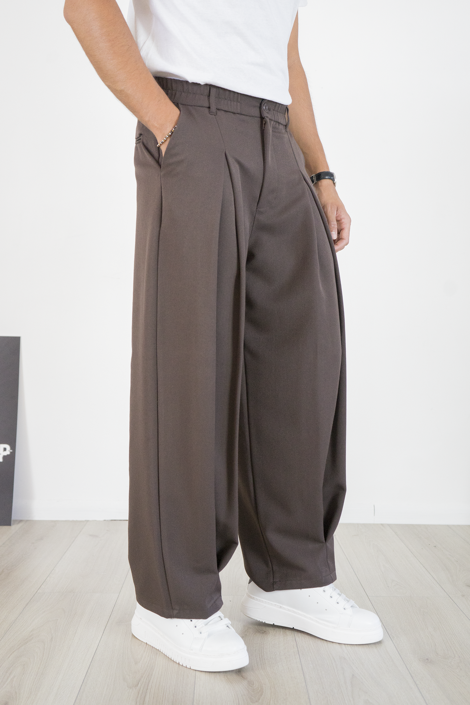 Pantalone Fondo Ampio Doppia Pinces Art. Pt211