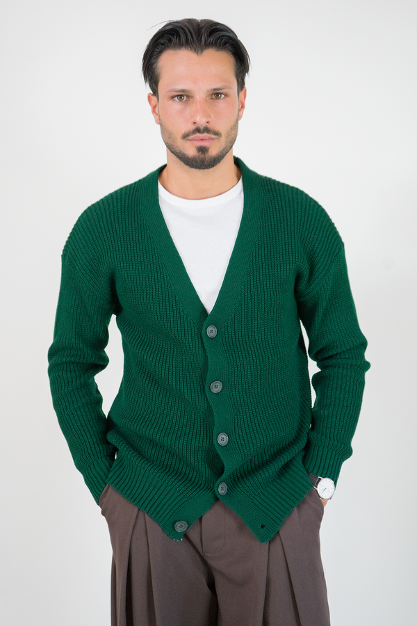 Cardigan Uomo Costa Inglese con Bottoni in Maglia Art. Mg176