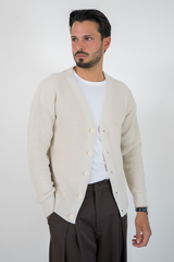 Cardigan Uomo Costa Inglese con Bottoni in Maglia Art. Mg176
