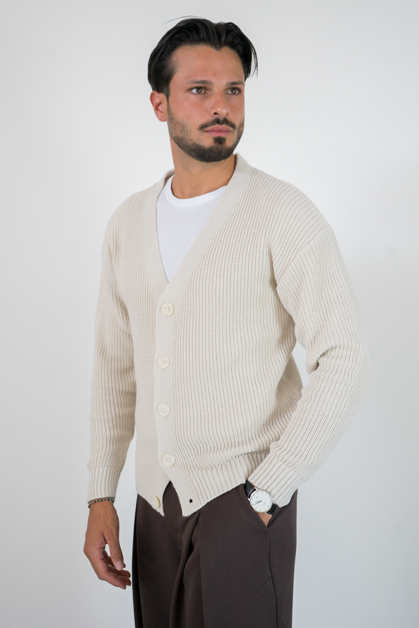 Cardigan Uomo Costa Inglese con Bottoni in Maglia Art. Mg176