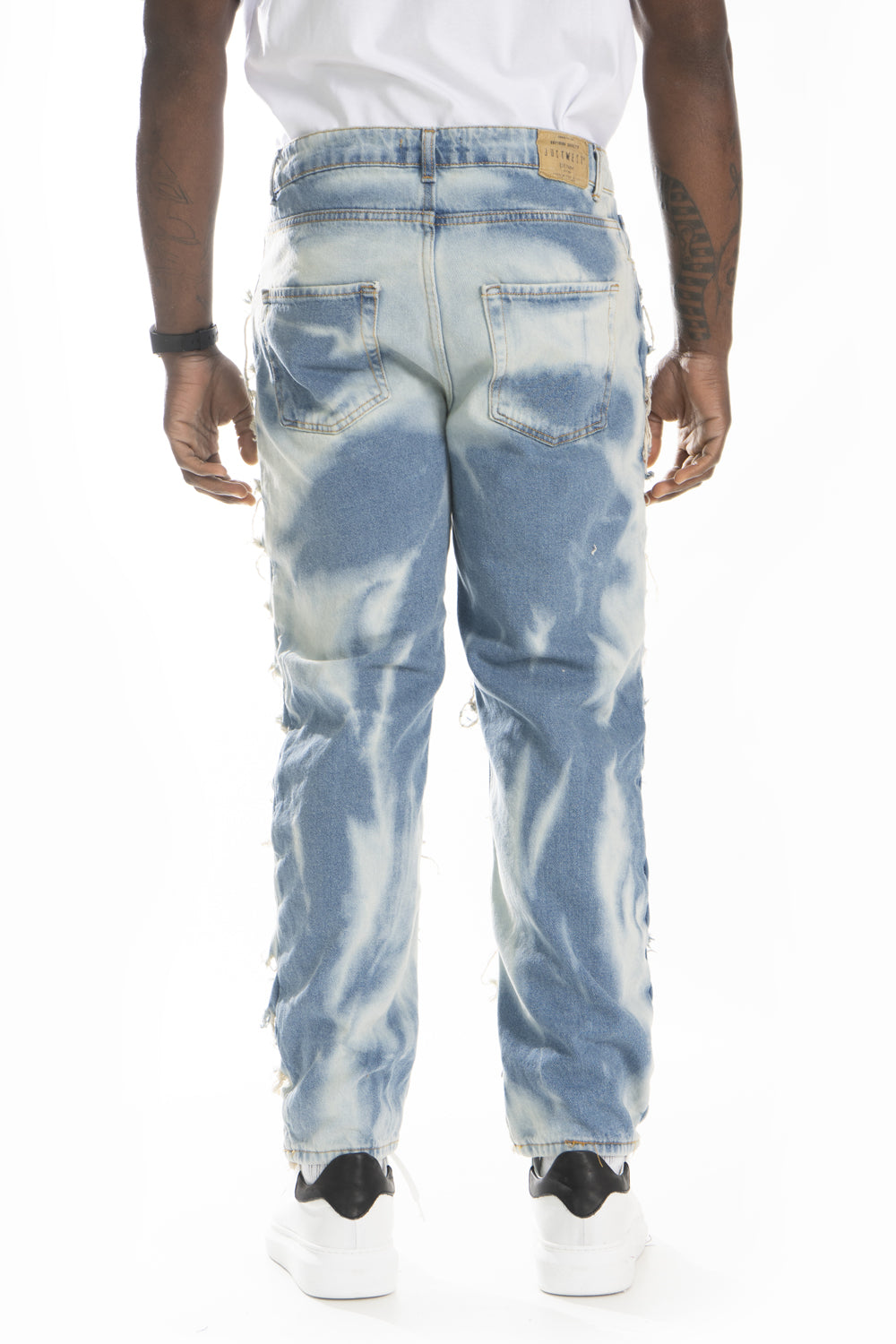 Jeans Uomo Baggy Sfrangiato Con sfumature e pittura Art. Js443