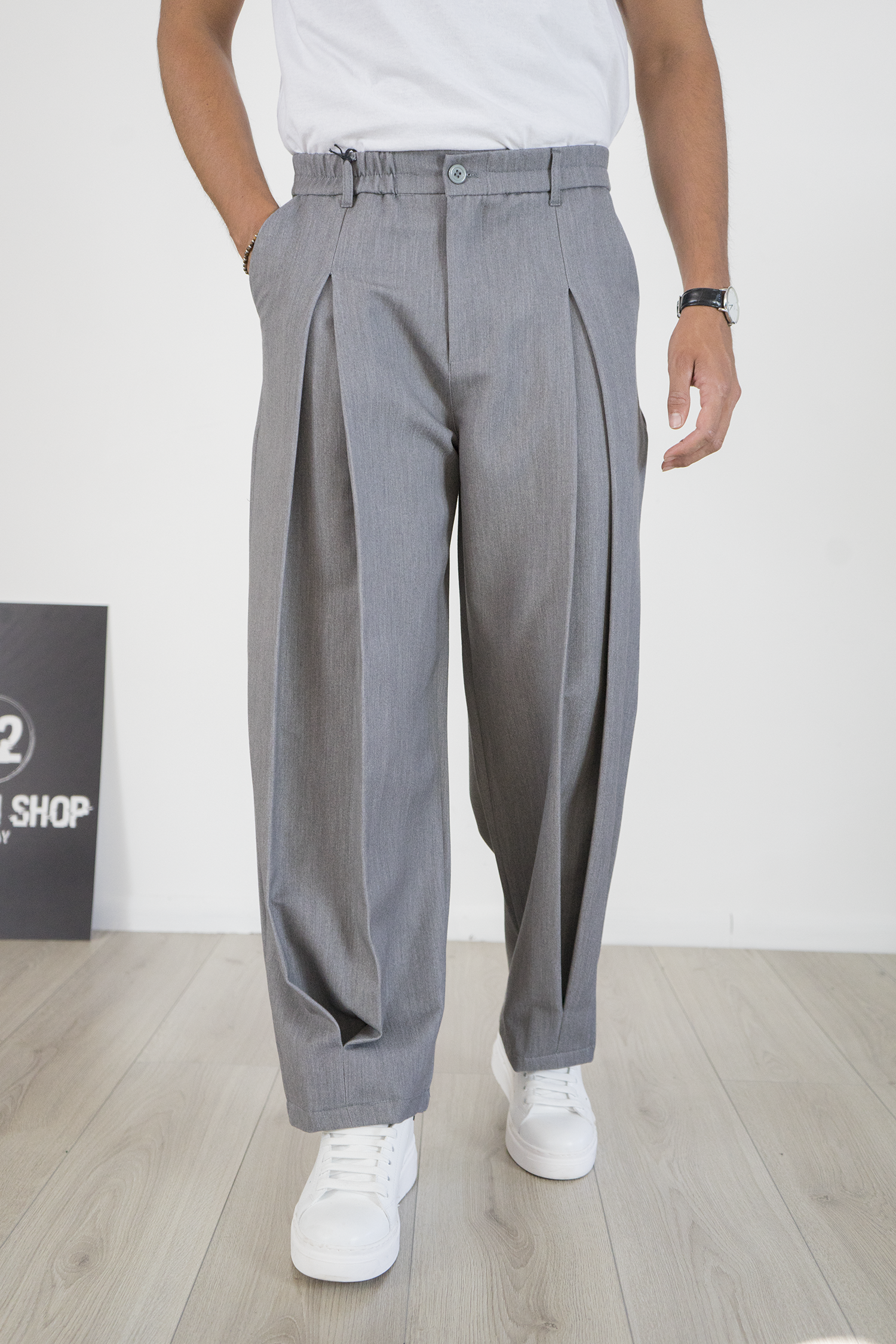 Pantalone Fondo Ampio Doppia Pinces Art. Pt211