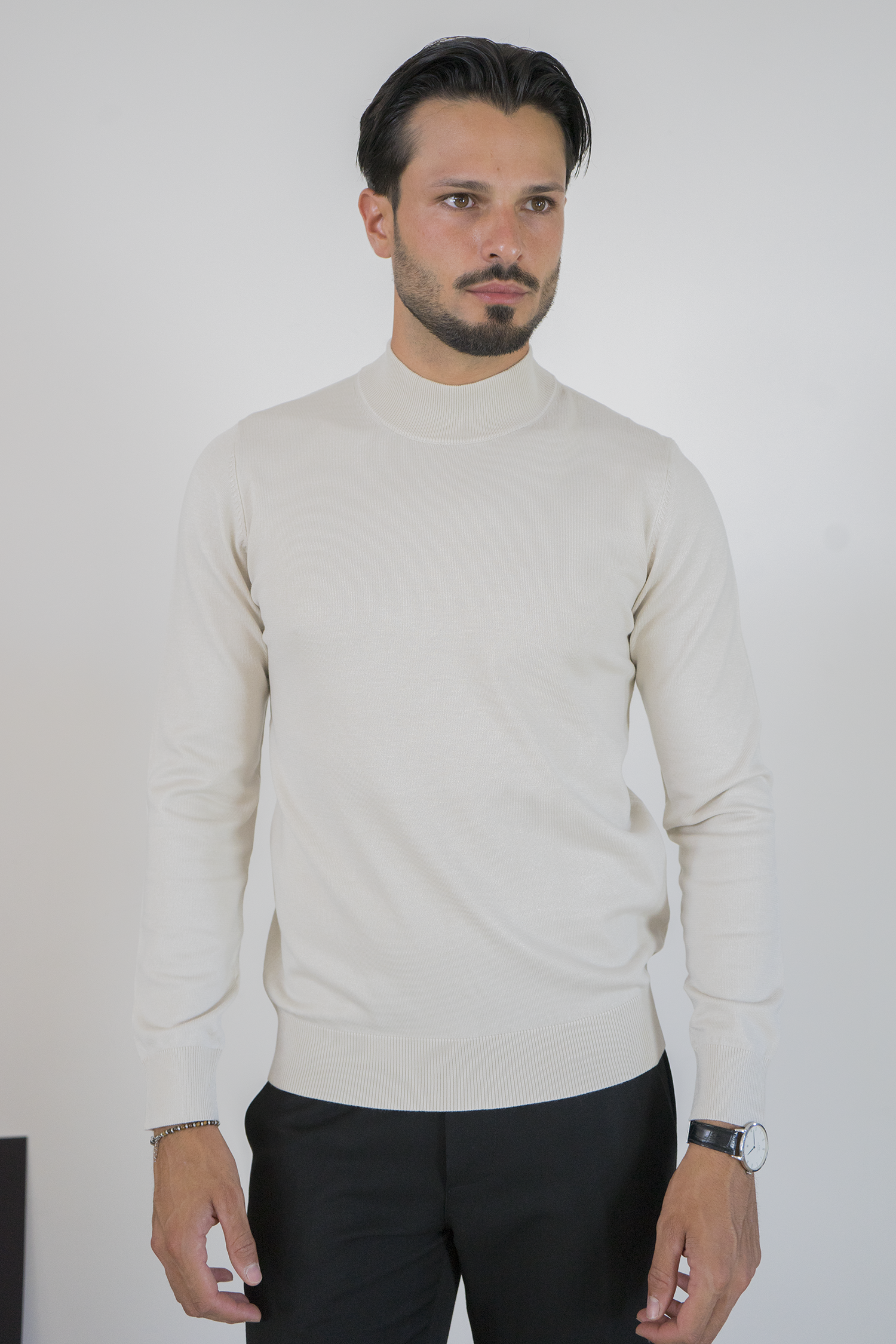 Maglioncino Lupetto Slim Fit in Filo Rasato Art. Mg146