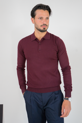 Maglioncino Polo In Filo Rasato Con Bottoni Art. MG149