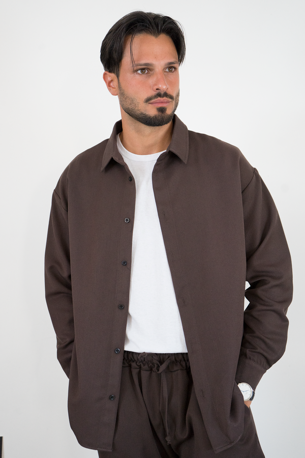 Camicia Tinta Unita Uomo Minimal con Bottoni Art. Cm229