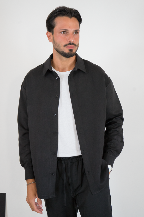 Camicia Tinta Unita Uomo Minimal con Bottoni Art. Cm229