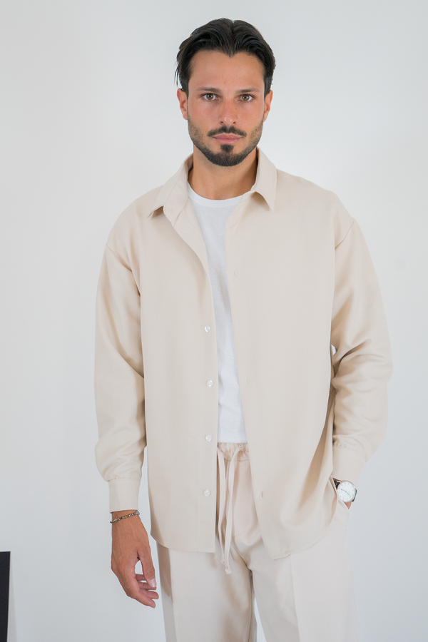 Camicia Tinta Unita Uomo Minimal con Bottoni Art. Cm229