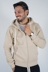 Felpa Uomo Full Zip con Cappuccio e Coulisse Art. Fe198
