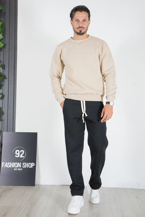 Tuta Uomo Basic Pantalone Ampio e Felpa Girocollo Art. TT111