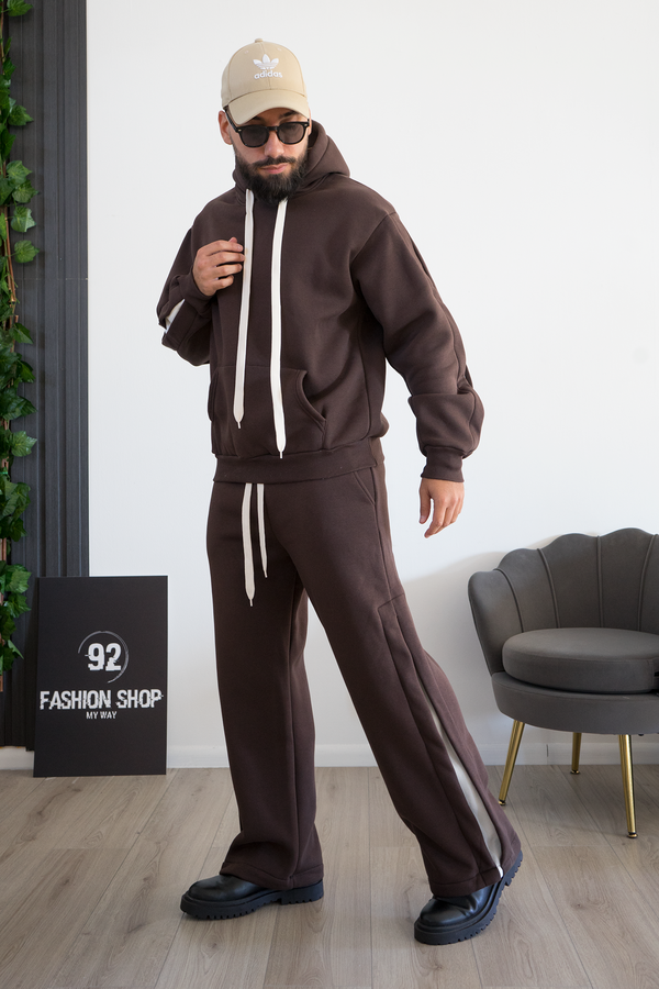 Completo Tuta Uomo Oversize con Bande Laterali Bianche Art. TT112