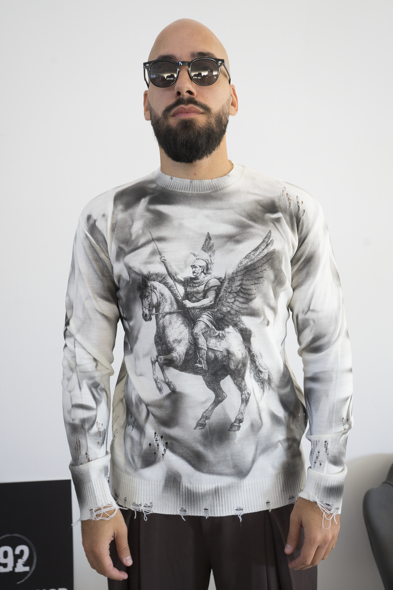 Maglioncino Uomo Stampa Cavaliere Art. Mg178