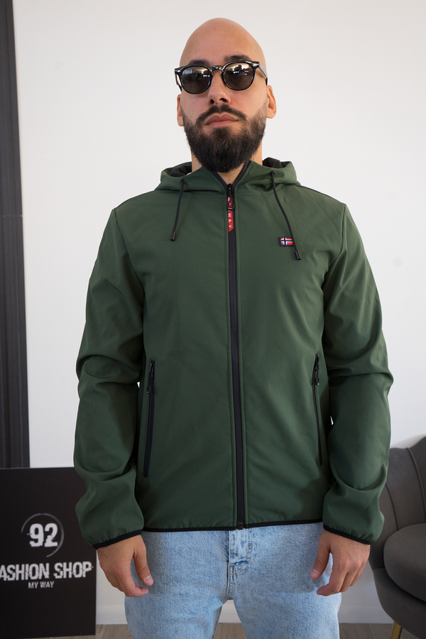 Giubbino Uomo Impermeabile Anti Pioggia con Cerniera Termosaldata Art. Gb196