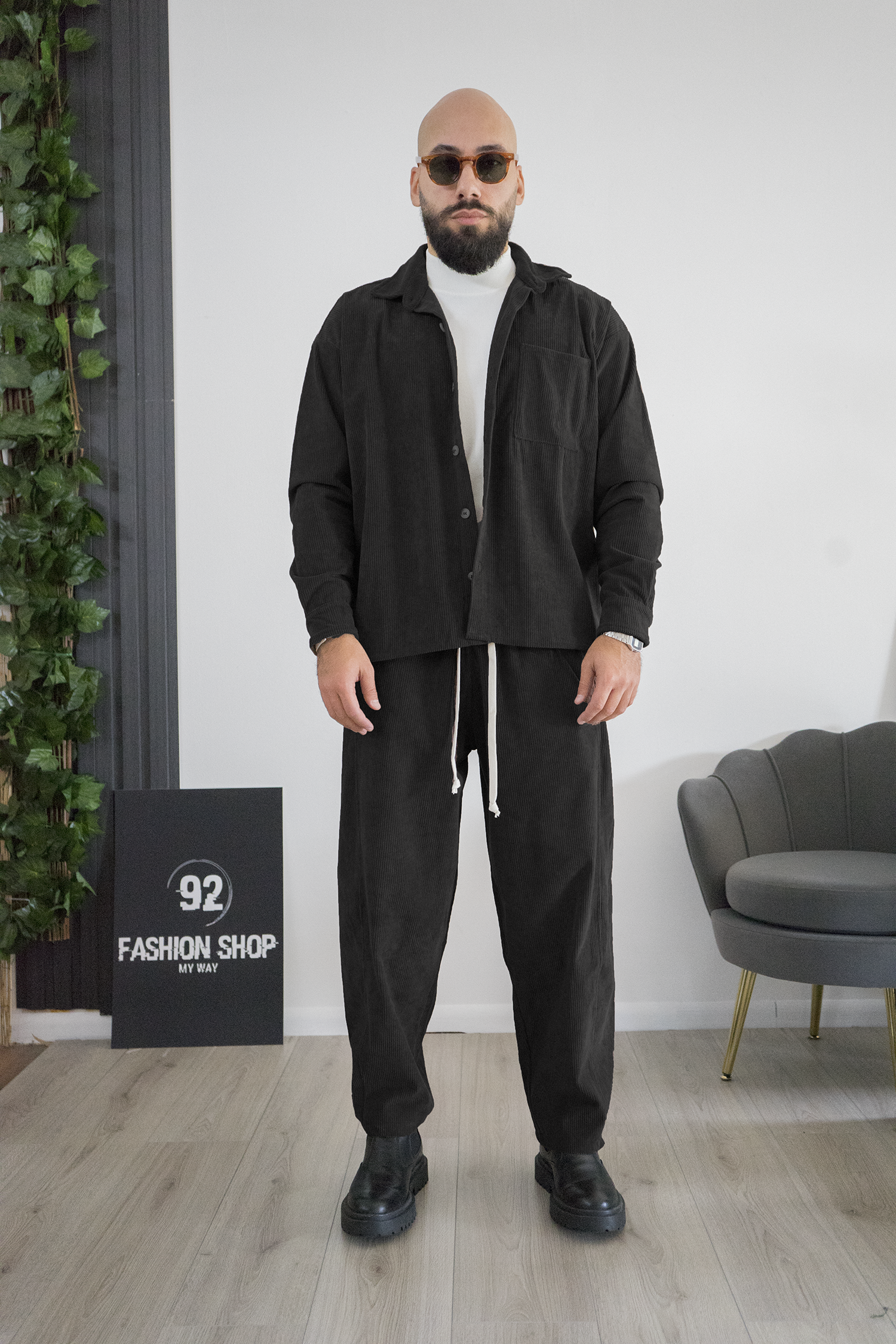 Completo Uomo in Velluto a Coste Camicia e Pantalone Art. Cd124