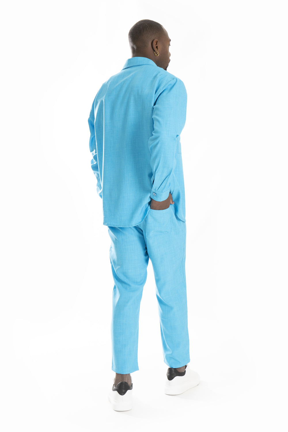 Coordinato Uomo Melangiato Con Camicia e Pantalone Jogger Art. Cd42