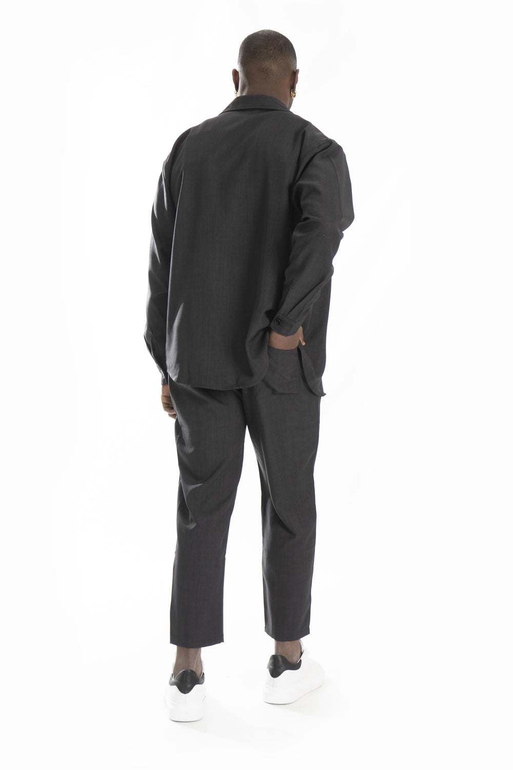 Coordinato Uomo Melangiato Con Camicia e Pantalone Jogger Art. Cd42