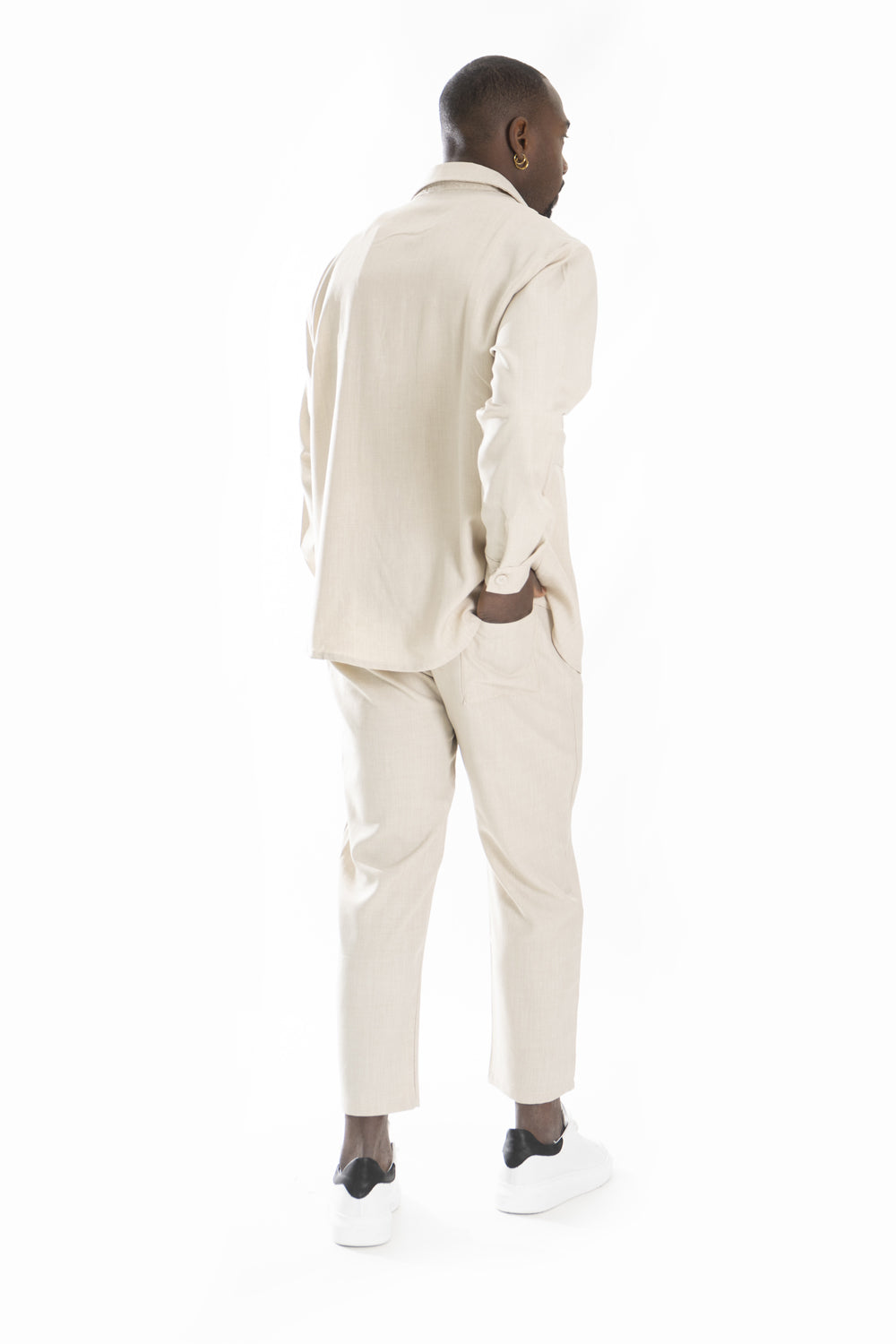 Coordinato Uomo Melangiato Con Camicia e Pantalone Jogger Art. Cd42