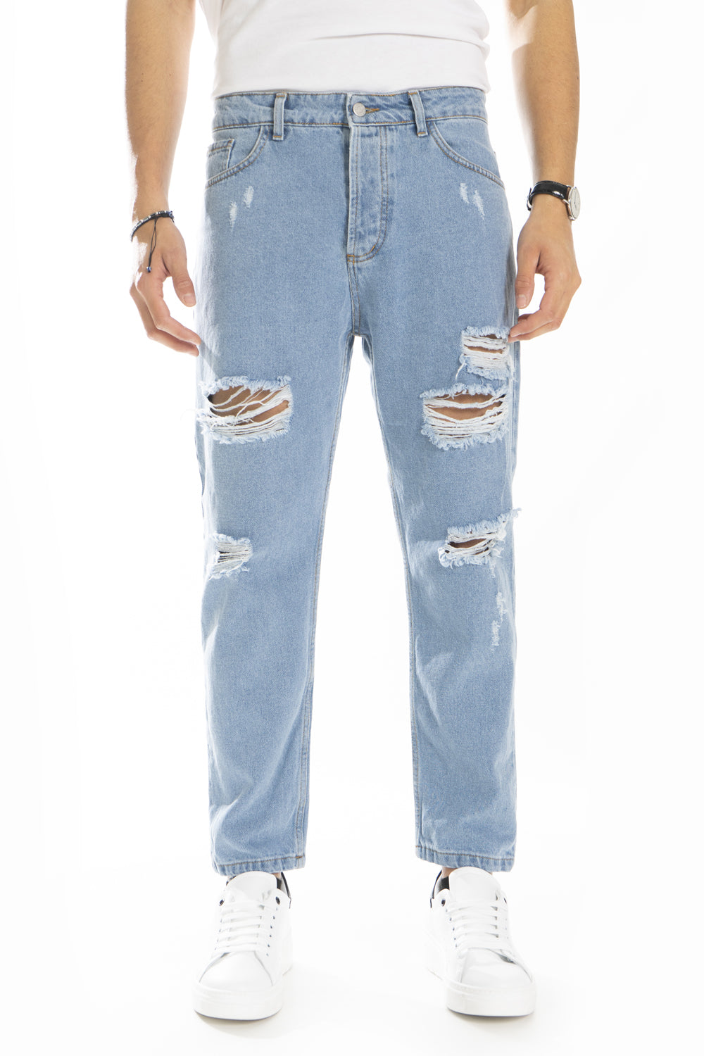 Jeans Uomo Con Strappi Regular Art. JS446