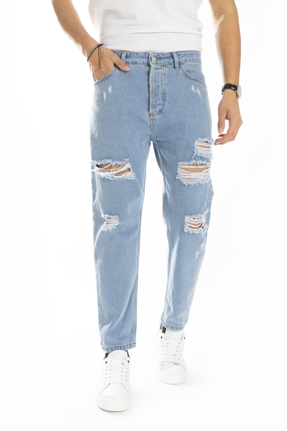 Jeans Uomo Con Strappi Regular Art. JS446