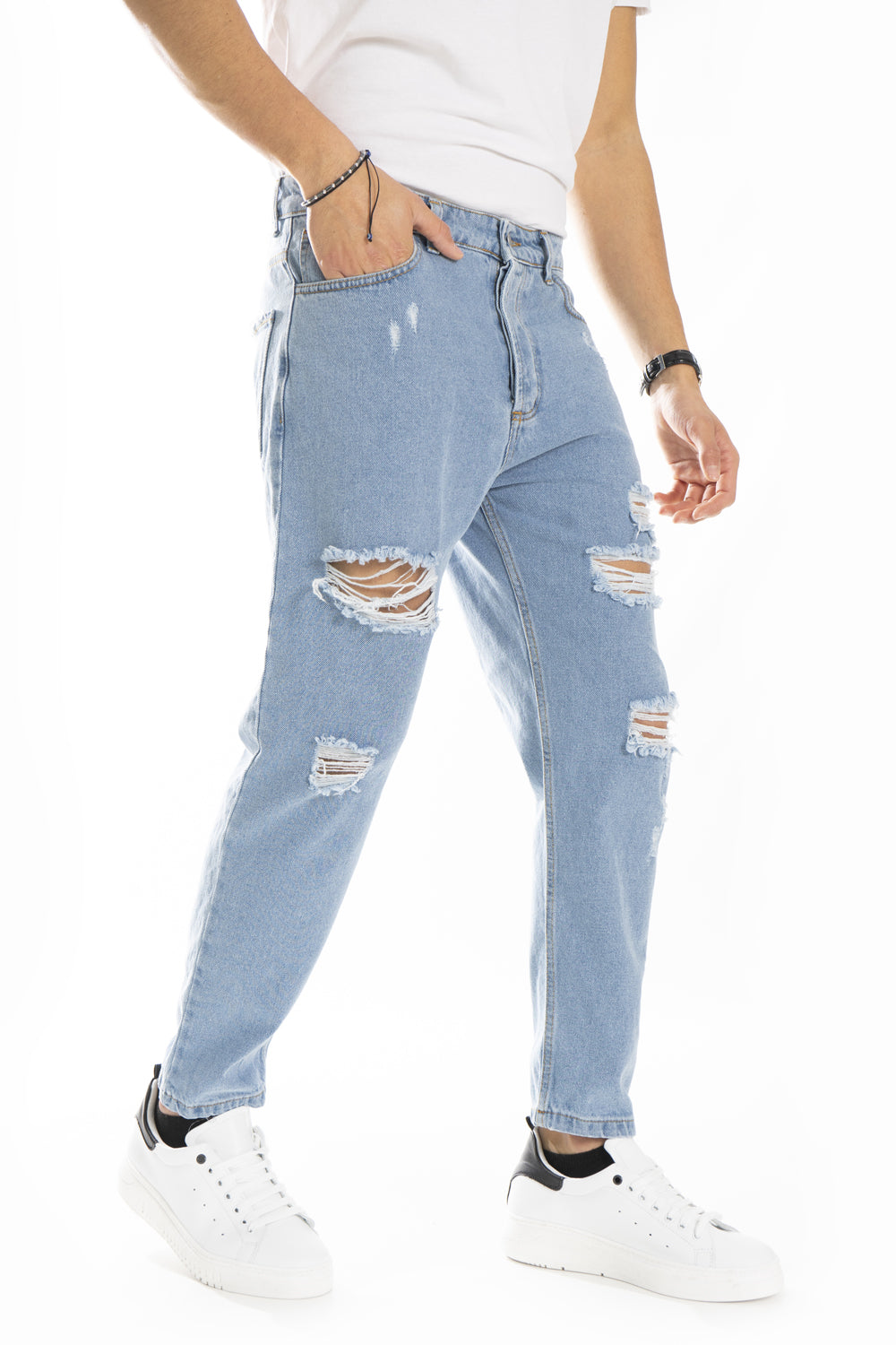 Jeans Uomo Con Strappi Regular Art. JS446