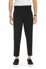 Pantalone Vita Alta Doppio Bottone Con Pinces Tasca America Art. Pt64
